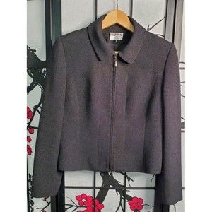 VTG Fopp's Paris Boutique Women's Black Blazer Made in France Long Sleeve Sz 3